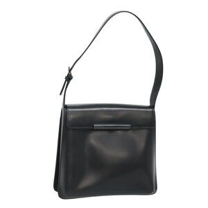 Authentic GIVENCHY Shoulder Bag Leather Black